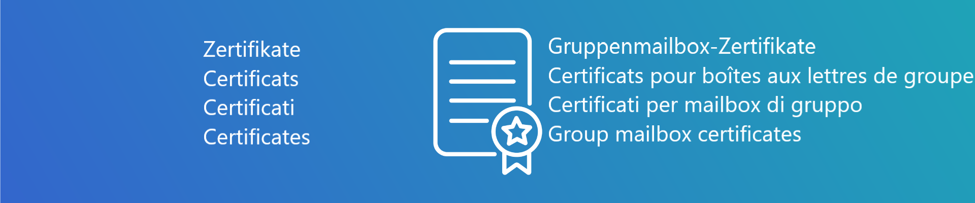 Klasse C - Gruppenmailbox Zertifikate (Banner)